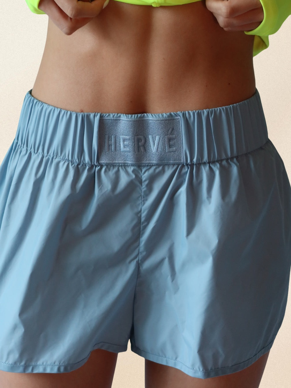 HERVE LEGER NYLON SPORT SHORTS