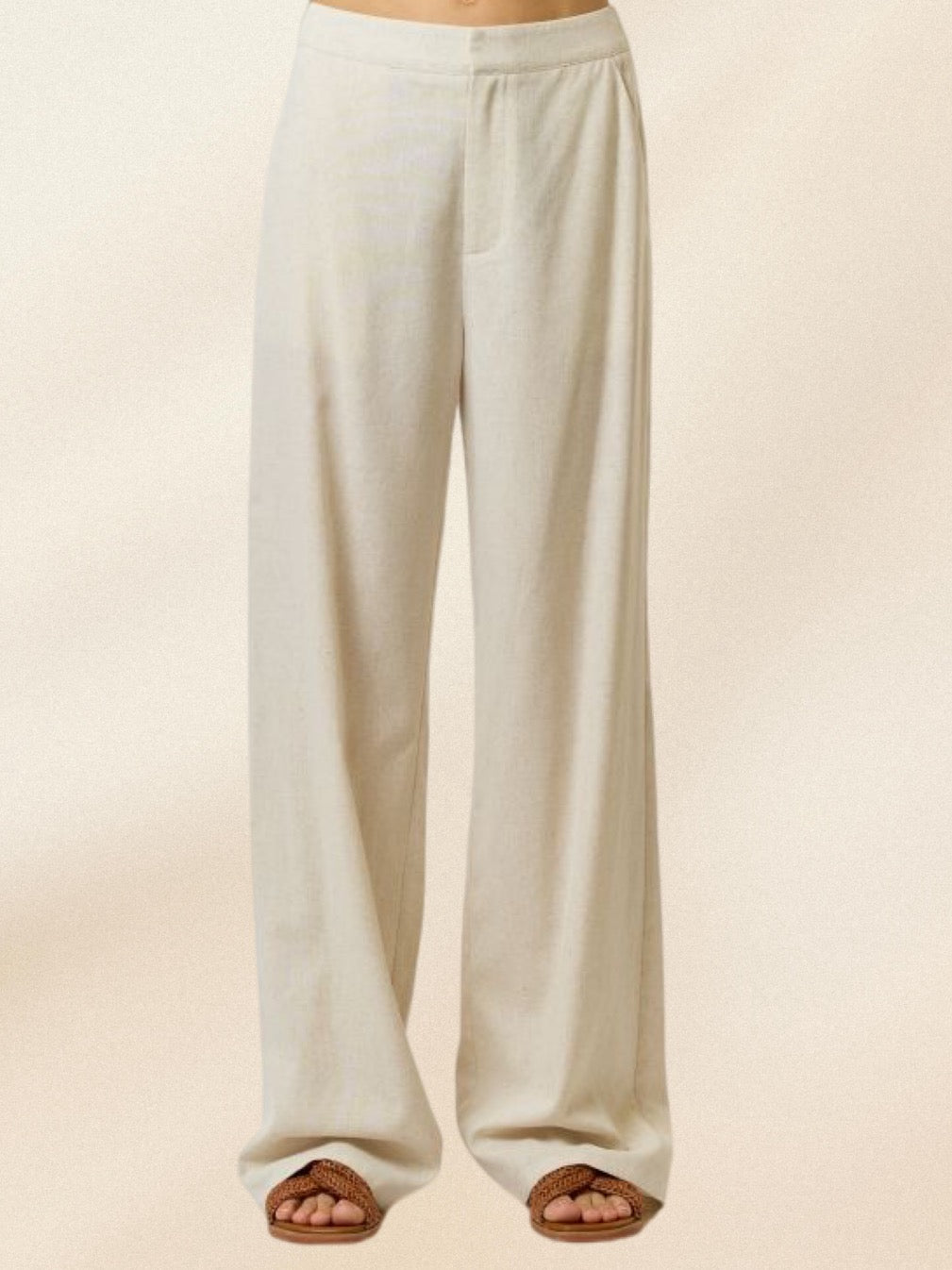 LINEN OATMEAL PANTS