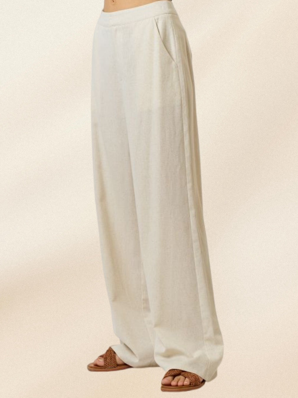 LINEN OATMEAL PANTS