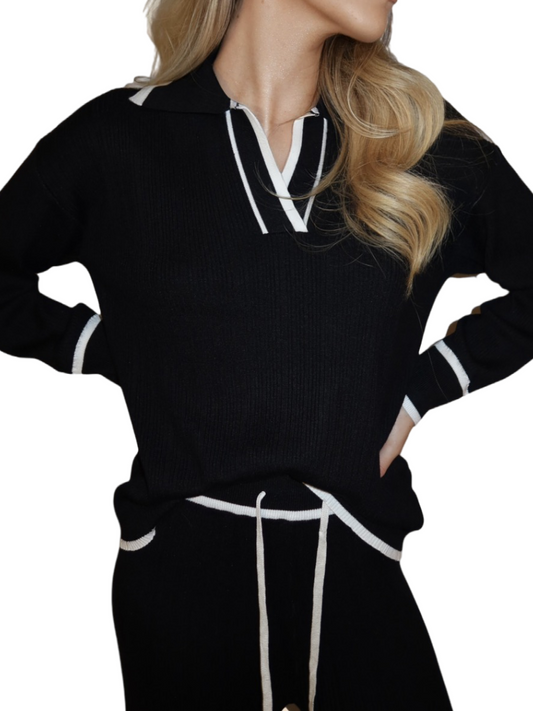 TATI BLACK LOUNGE SWEATER